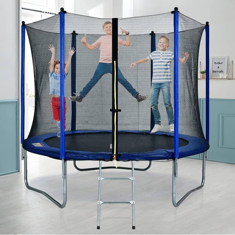 8FT Trampoline for Kids and Adults, Trampoline with Enclosure Net 6