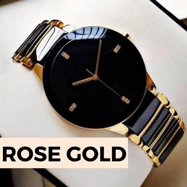 Men’s Quartz Chain Strap Watch - 1 Pcs Water Resistant with Fold Clasp 2