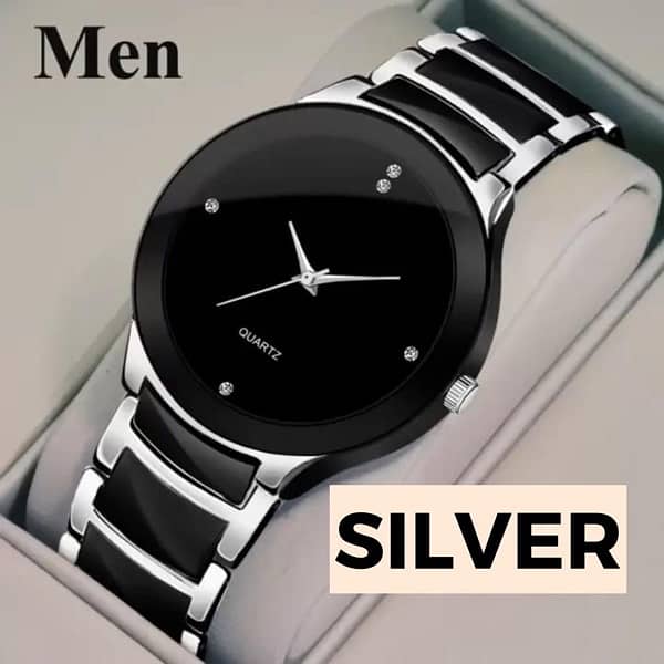 Men’s Quartz Chain Strap Watch - 1 Pcs Water Resistant with Fold Clasp 3