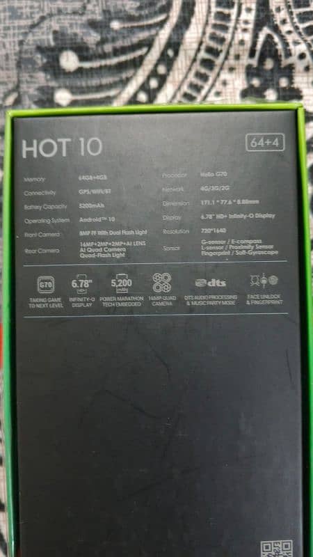 infinix Hot 10 4/64 with Box best for gaming 4