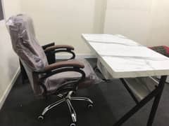 Office table and chair