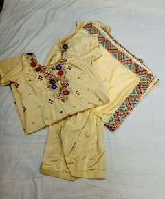 Indian Grip Preloved lemon yellow 3pc Dress