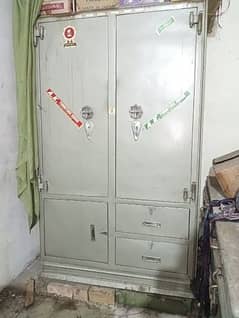 Iron almari/cupboard with safety locker.