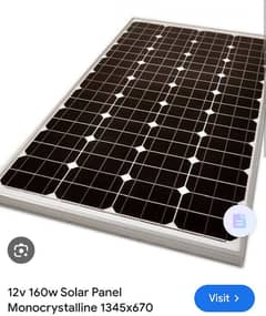 160 Watt 3 solar panel 12 v for sale