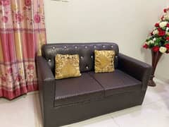 one 7 seater sofa set in off white/one 5 seater sofa set in dark brown