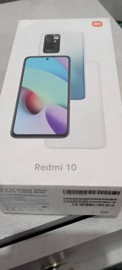 redmi 10 with box and charger 4Gb ram and 128 rom