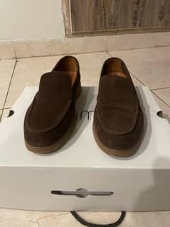 BROWN SUEDE LOAFERS- LAMA- SIZE 40