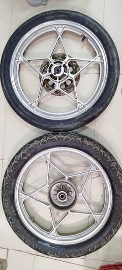 olyrims + tyre original Suzuki 150.