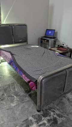 stainless steel single Bed With backside cushion