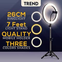 26CM Ring Light with 7ft Tripod Stand