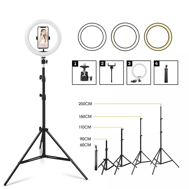 26CM Ring Light with 7ft Tripod Stand 1