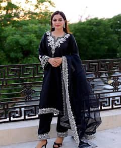 3PC Women's Stitches Embroidery Suits