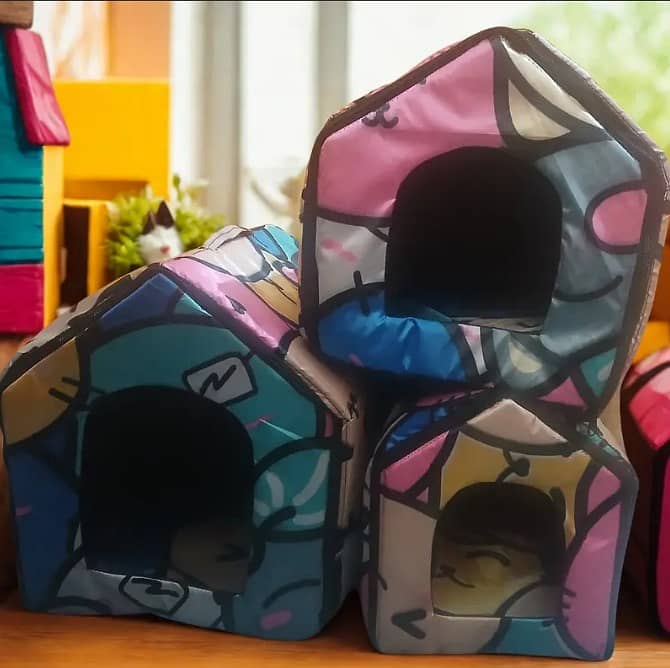 CAT HOUSE PET HOUSE three piece set 0