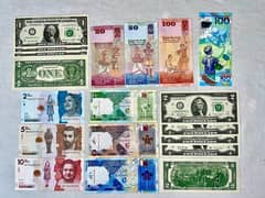 World Different Countries Banknotes