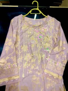 2 piece semi formal embroidered dress