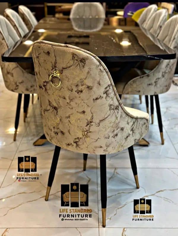 Dining Table - 6 Seater Dining Table - Dining Table With Dining Chair 12