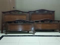 2 singles bed (without mattress ) for urgent sale before eid