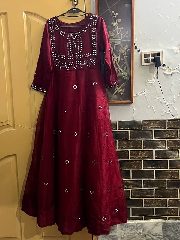 mehroon frock for girls | 0