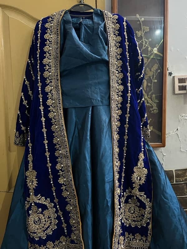 gaown style with lehnga kurti heavy work 3