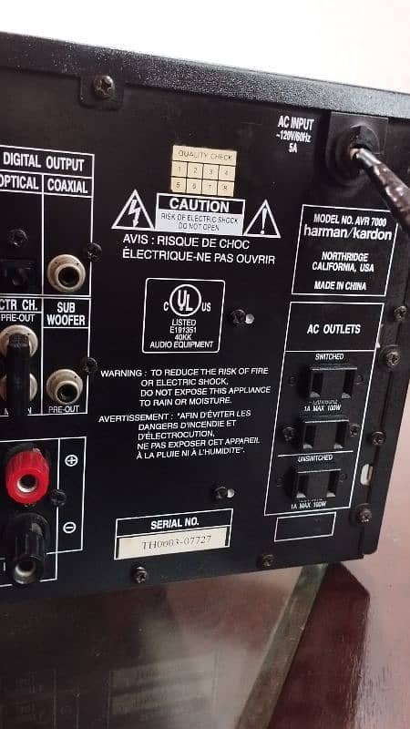 HARMAN KARDON AVR 7000 POWER AMPLIFIER HOME THEATER USA (JBL KLIPSCH) 1