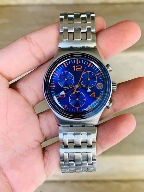 Swatch Swiss Made Original Chronograph Watch 41mm Dial 9/10 Condition 0
