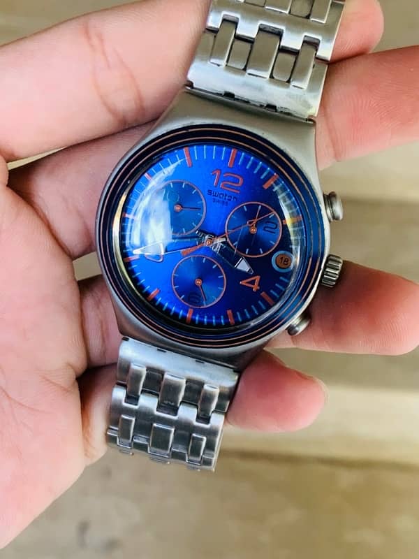 Swatch Swiss Made Original Chronograph Watch 41mm Dial 9/10 Condition 2