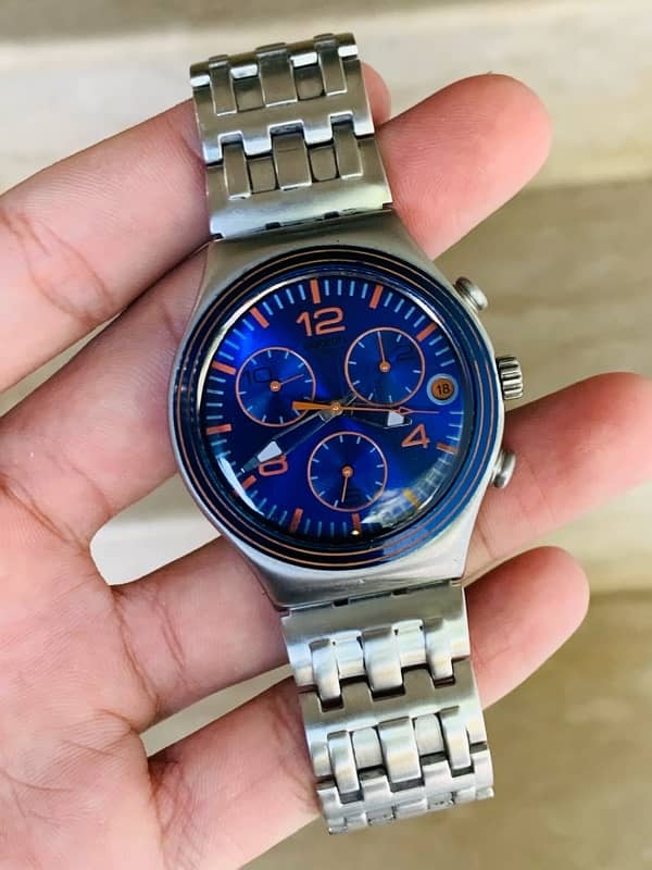 Swatch Swiss Made Original Chronograph Watch 41mm Dial 9/10 Condition 6