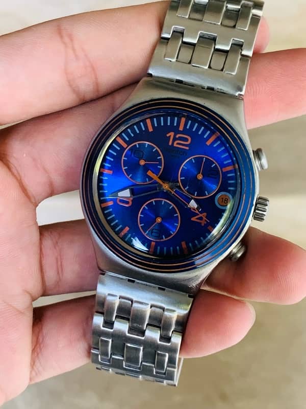 Swatch Swiss Made Original Chronograph Watch 41mm Dial 9/10 Condition 7
