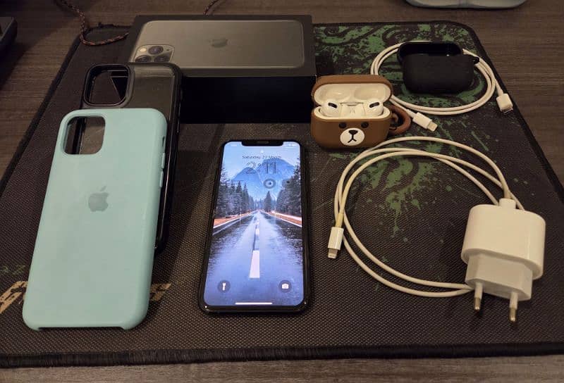 iPhone 11 Pro 64gb PTA Approved + Airpods Pro 0