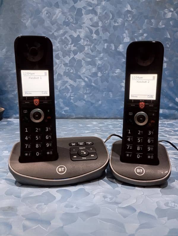 UK imported Bt twin cordless phone with intercom with answer machine 4