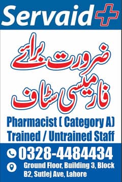 Trained Pharmacy Staff with Experience