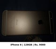 iPhone 6 - 128GB - Non-PTA - Good Condition - Rs. 9000