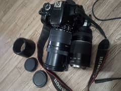 D 600 Canon pohto and video camera double lens ka stha  batry charger