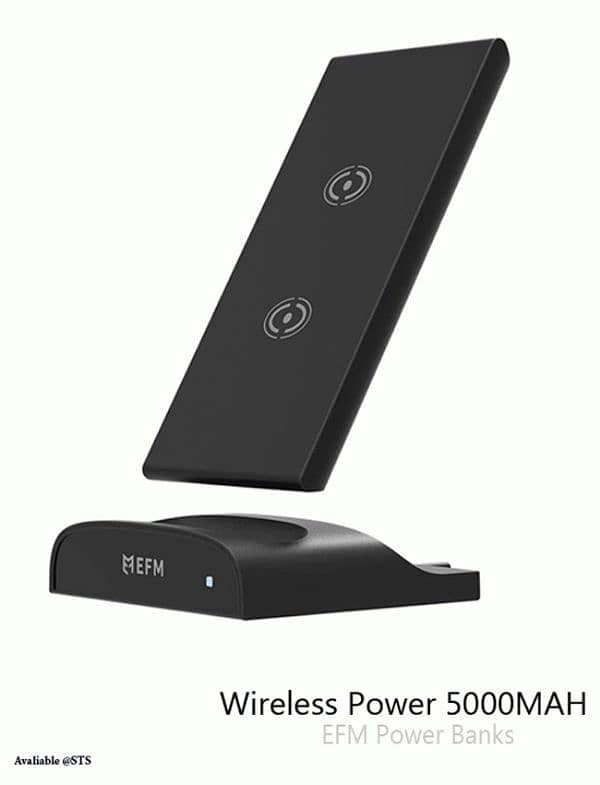 EFM QI Certified Portable Wireless POWERBANK Dual. Charging Coil 1