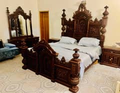 King size bed / double side bed / bed set /wooden bed /Dressing