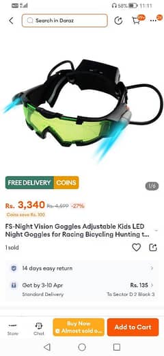 night vision cycling glasses only in 1500