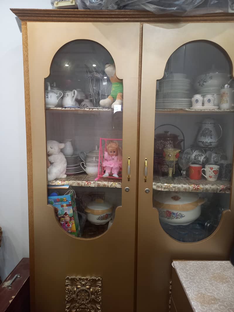 Wooden wardrobe with Glass Doors in very good condition. . . . 2