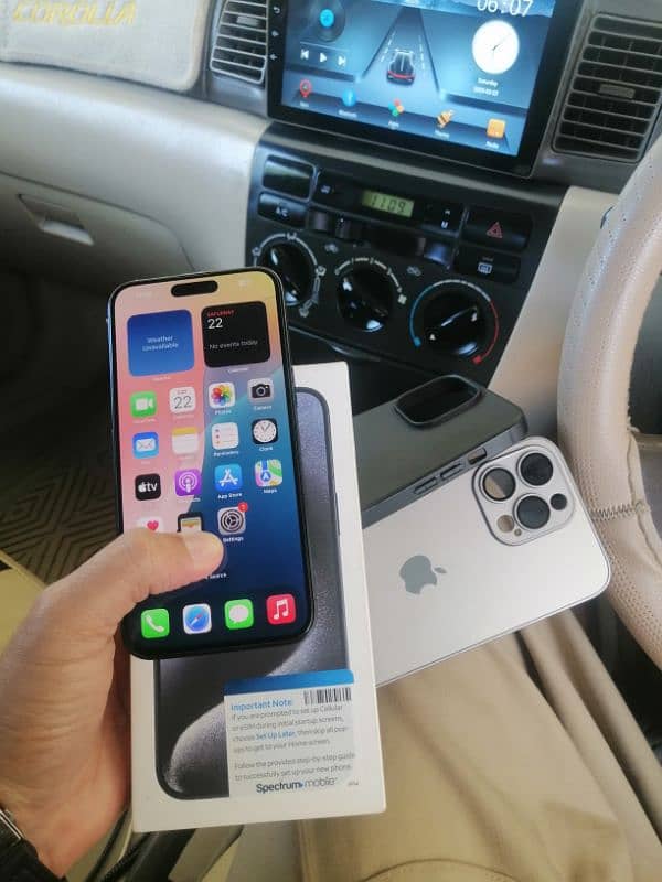 iphone 15 pro max jv blue titanium 100 health 36 cycle 0
