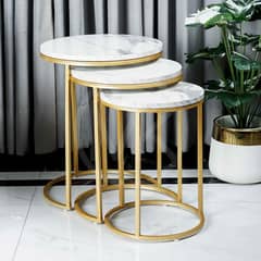 Nesting Table | Marble table|Coffee table | Round table| Corner table