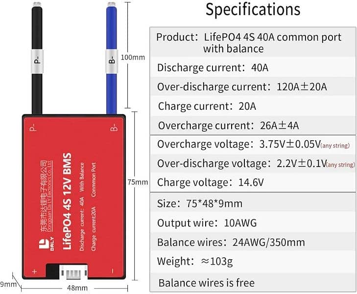 Daly and JK BMS 4s 40amp  for 12v lifepo4 battery 1