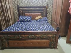 Iron bed with mattress