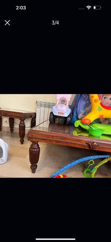 pure sheesham wooden tables slightly used 0