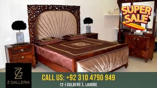 bed set / king size bed / double bed set / fancy bed set / solid wood