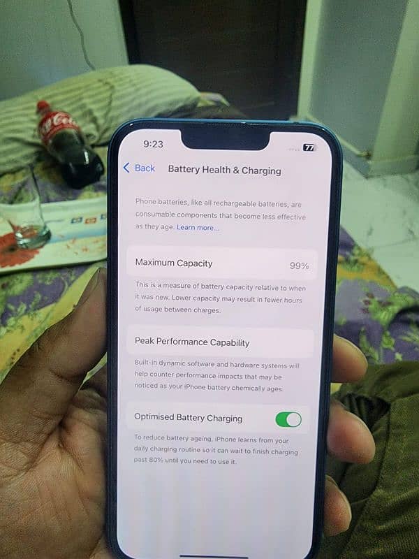 I phone 13 128gb Non PTA 99% original health with box for sale 4