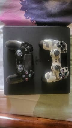 PS4 slim with 2 controllers