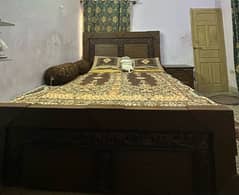 Used wooden Bed set