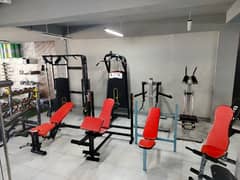 Cross Cable, Pull down, AB Rollers, Leg Press, Strength equipments