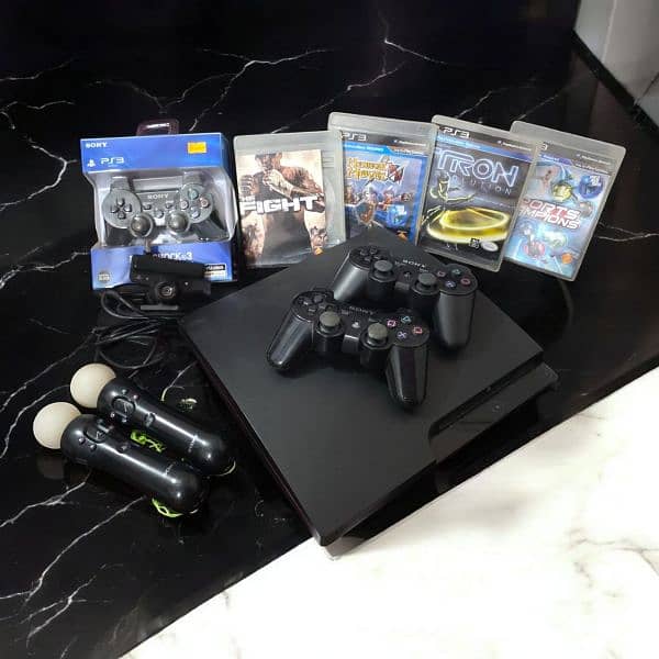Playstation 3 slim Jailbreak With Playstation Move Full Set 0