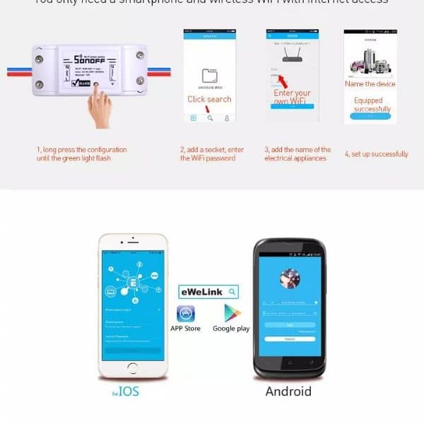 SONOFF original Switch BASIC industry Wifi Smart Solar Switch M 7