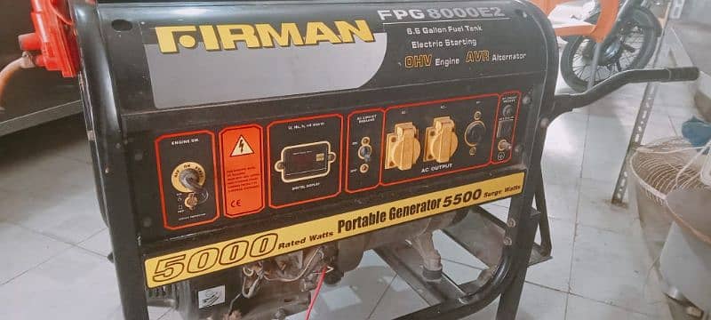Firman Petrol and GAS Used Sealed Generator 5.5 KW for Schools Hotel 1